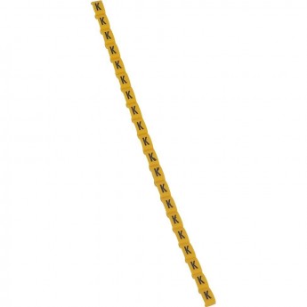 Маркер LEGRAND Duplix чёрная маркировка на желтом фоне заглавная буква K