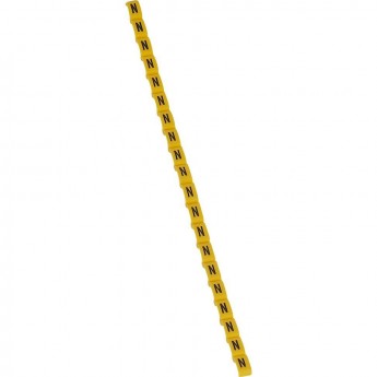 Маркер LEGRAND Duplix чёрная маркировка на желтом фоне заглавная буква N