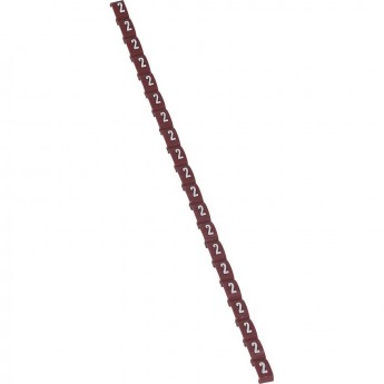 Маркер LEGRAND Duplix цветовая международная кодировка цифра 2 красный