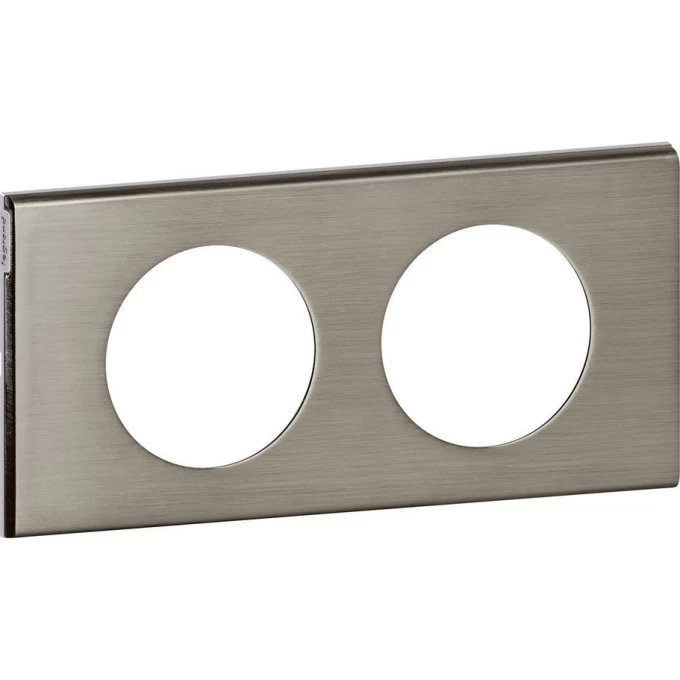 Рамка LEGRAND Celiane 2 поста фактурная сталь 069102 Рамка LEGRAND Celiane 2 поста фактурная сталь 069102