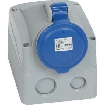 Розетка LEGRAND накладная 32А 2К+З 230 В IP 44 серый Розетка LEGRAND накладная 32А 2К+З 230 В IP 44 серый