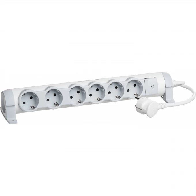 Многорозеточный блок LEGRAND 'Комфорт' 6 x 2К+З с кабелем длиной 3 м белый 694637 Многорозеточный блок LEGRAND 'Комфорт' 6 x 2К+З с кабелем длиной 3 м белый 694637