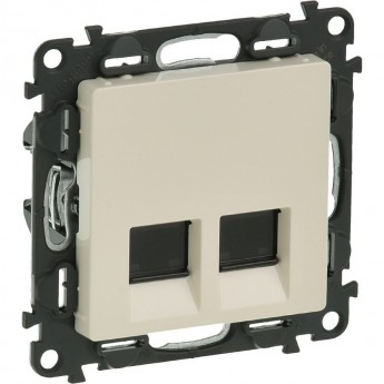 Информационная розетка LEGRAND Valena LIFE двойная RJ45 Кат.6 UTP с лицевой панелью слоновая кость Информационная розетка LEGRAND Valena LIFE двойная RJ45 Кат.6 UTP с лицевой панелью слоновая кость
