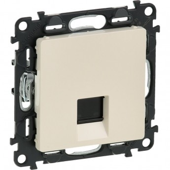 Информационная розетка LEGRAND Valena LIFE одиночная RJ45 Кат.6 UTP с лицевой панелью слоновая кость