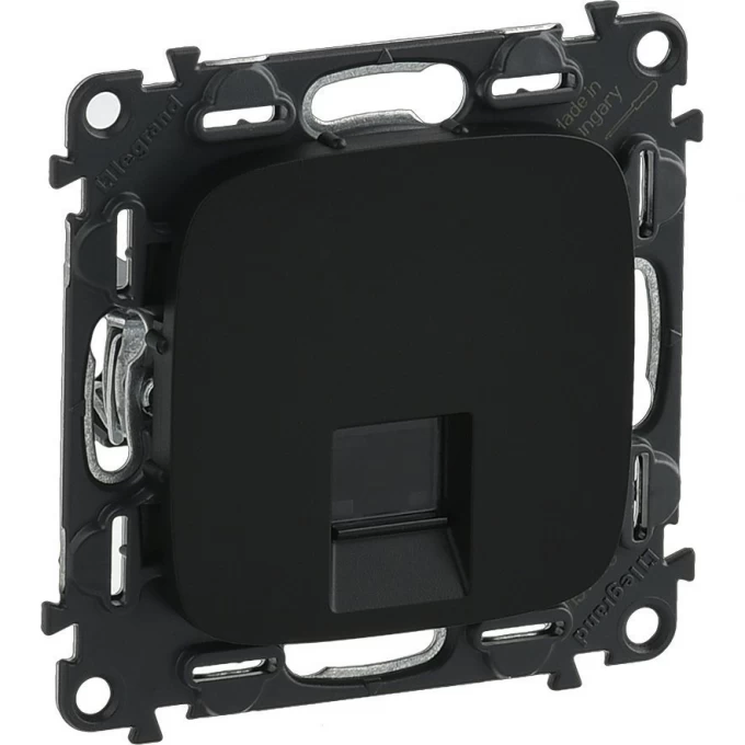 Розетка LEGRAND Valena ALLURE информационная одиночная RJ45 кат.5е UTP с лицевой панелью антрацит 753950 Розетка LEGRAND Valena ALLURE информационная одиночная RJ45 кат.5е UTP с лицевой панелью антрацит 753950