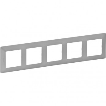 Рамка LEGRAND Valena LIFE "Алюминий", 5-постовая универсальная, белый Рамка LEGRAND Valena LIFE "Алюминий", 5-постовая универсальная, белый