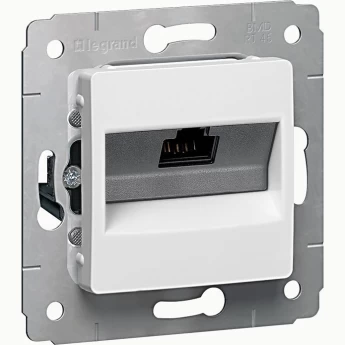 Информационная розетка LEGRAND Cariva RJ45 категория 6 UTP белый