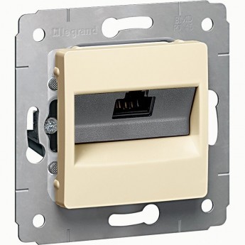 Информационная розетка LEGRAND Cariva RJ45 категория 6 UTP слоновая кость