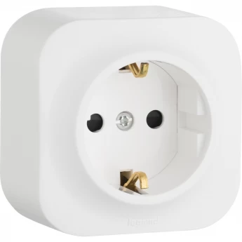 Розетка LEGRAND 2К+З без шторок 16 A 250 В Quteo IP 20 белый