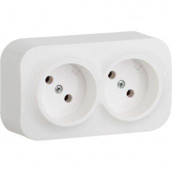 Розеточный блок LEGRAND 2 x 2К без шторок 16 A 250 В Quteo IP 20 белый