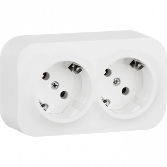Розеточный блок LEGRAND 2 x 2К+З без шторок 16 A 250 В Quteo IP 20 белый