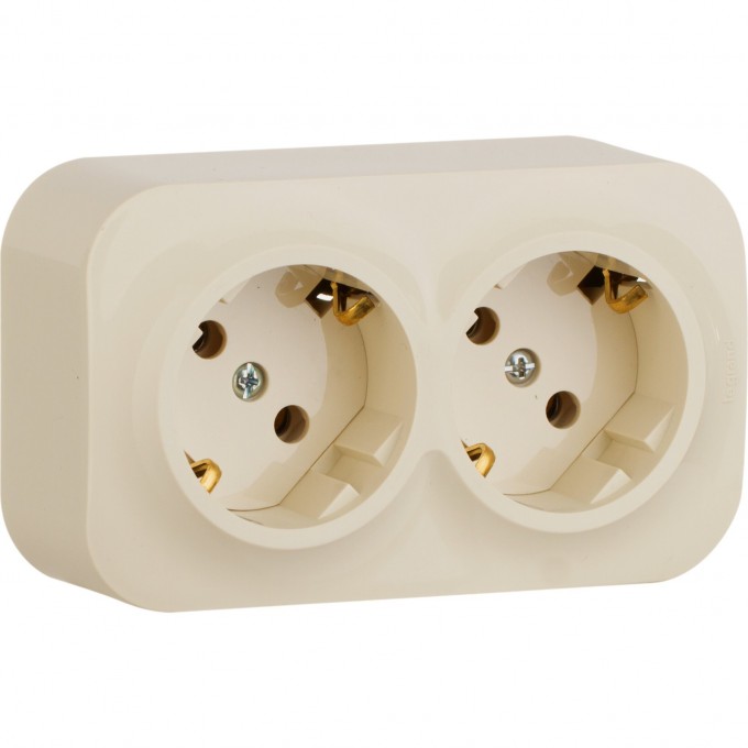 Розеточный блок LEGRAND 2 x 2К+З без шторок 16 A 250 В Quteo IP 20 слоновая кость 782243 Розеточный блок LEGRAND 2 x 2К+З без шторок 16 A 250 В Quteo IP 20 слоновая кость 782243