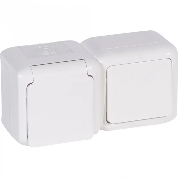 Выключатель LEGRAND Quteo 2К+З розетка с защитными шторками 16 A 250 В IP 44 белый 782318 Выключатель LEGRAND Quteo 2К+З розетка с защитными шторками 16 A 250 В IP 44 белый 782318