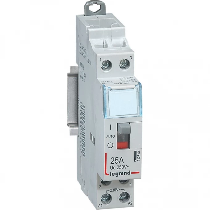 Контактор LEGRAND CX³, 2П, 250 В~, с катушкой 230 В~ - 25 A - 2 Н.О., 1 модуль, с рукояткой управления 412544 Контактор LEGRAND CX³, 2П, 250 В~, с катушкой 230 В~ - 25 A - 2 Н.О., 1 модуль, с рукояткой управления 412544