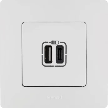 Розетка LEGRAND Etika USB белая
