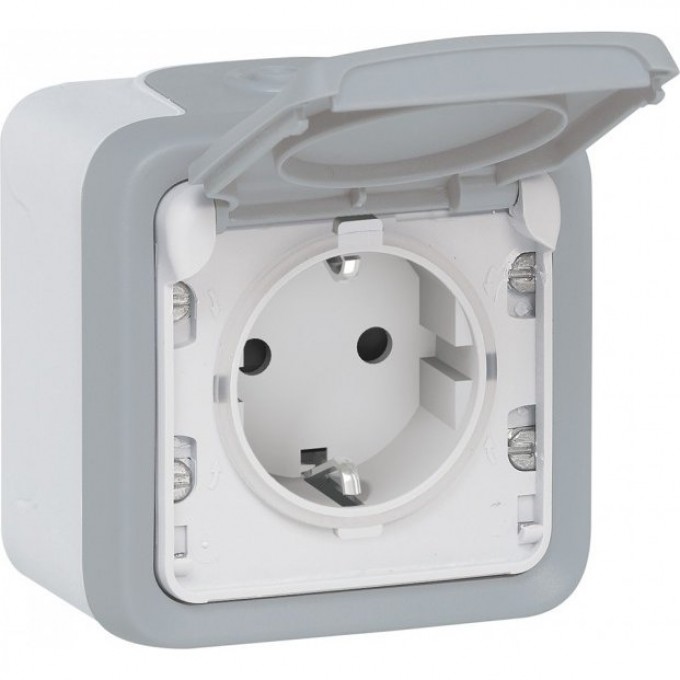 Розетка LEGRAND Plexo с заземлением 16 A, с винтовыми зажимами, IP55, серый 69733 Розетка LEGRAND Plexo с заземлением 16 A, с винтовыми зажимами, IP55, серый 69733