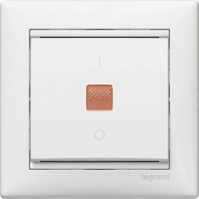 Выключатель LEGRAND Valena одноклавишный с подсветкой 10А IP31 белый 694261 Выключатель LEGRAND Valena одноклавишный с подсветкой 10А IP31 белый 694261
