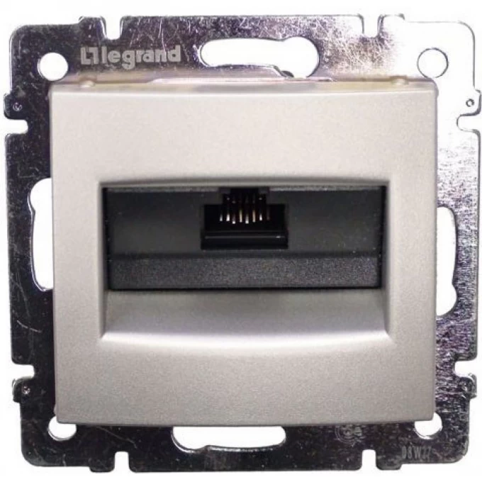 Информационная розетка LEGRAND Valena RJ45 Cat. 6 UTP 1 выход монтаж на винтах алюминий 770242 Информационная розетка LEGRAND Valena RJ45 Cat. 6 UTP 1 выход монтаж на винтах алюминий 770242