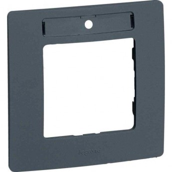 Рамка LEGRAND с держателем для маркировки 1 пост Etika алюминий Рамка LEGRAND с держателем для маркировки 1 пост Etika алюминий